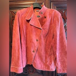 Anne Klein NewYork, Coral leather jacket NWT